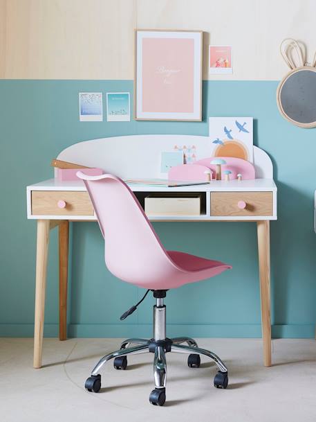 Kinder Schreibtischstuhl, modernes Design, höhenverstellbar - grau+grün+himbeere+marine+rosa+senfgelb+violett+weiß - 22