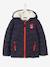 Jungen Winterjacke mit Kapuze & Teddyfleece-Futter, Recycling-Polyester nachtblau 1