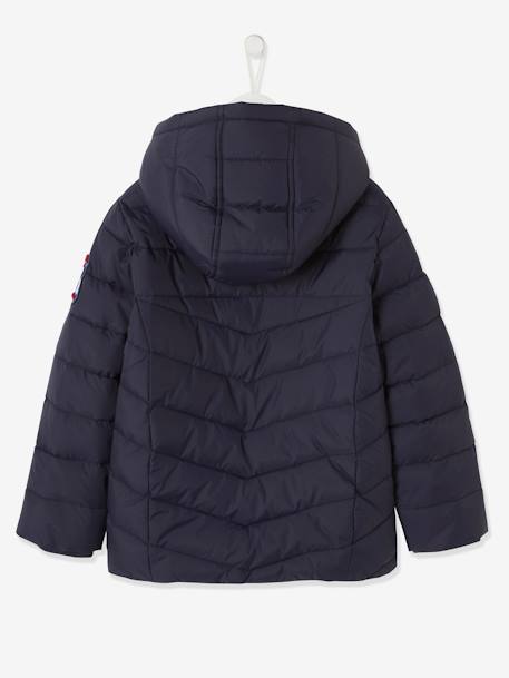 Jungen Winterjacke mit Kapuze & Teddyfleece-Futter, Recycling-Polyester nachtblau 3