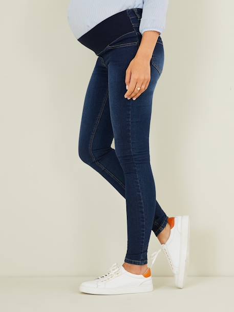 Skinny-Umstandsjeans, schmaler Stretcheinsatz dark blue 4