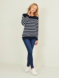 Umstandsmode-Pullover & Strickjacken-Umstands-Streifenpullover Oeko-Tex