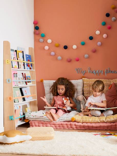 Kinder Bücherregal BOOKS - weiß/natur - 8