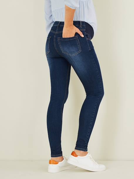 Skinny-Umstandsjeans, schmaler Stretcheinsatz dark blue 3