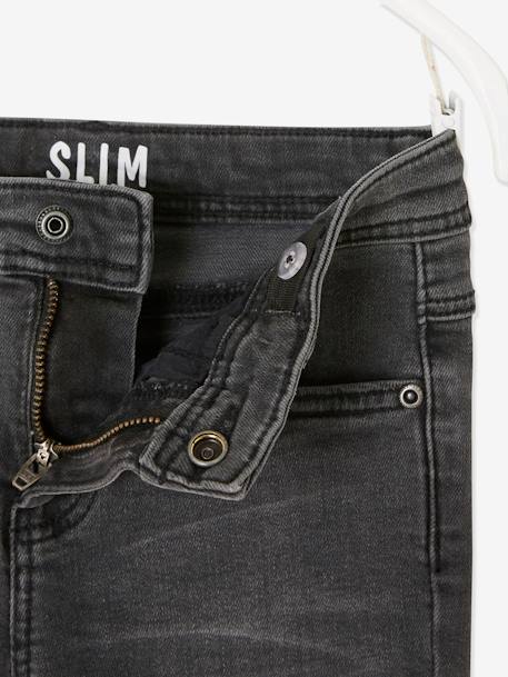 Jungen Slim-Fit-Jeans WATERLESS, Hüftweite SLIM - blue stone+dark blue+double stone+dunkelgrau - 25