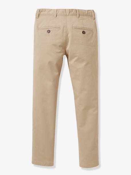 Jungen Chinohose CYRILLUS, Bundweite verstellbar hellbeige+khaki 2