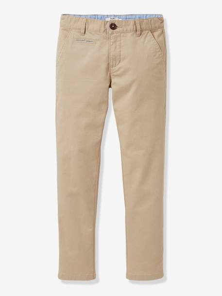 Jungen Chinohose CYRILLUS, Bundweite verstellbar hellbeige+khaki 1