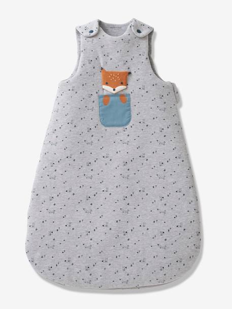 Ärmelloser Baby Schlafsack BABY FOX Oeko Tex - grau meliert - 1