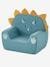 Kinderzimmer Sessel in Dino-Form, Triceratops, personalisierbar blau/karamell 6