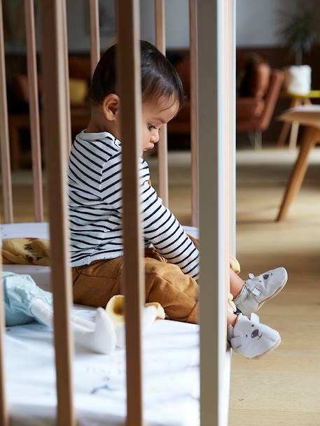 Baby Laufgitter aus Holz FLEXIPARK - grau+natur/weiß - 9