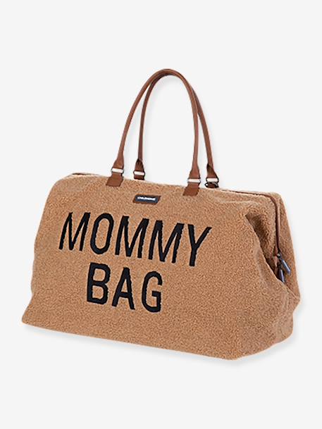 Große Wickeltasche MOMMY BAG, Teddyfleece CHILDHOME - beige+wollweiß - 5