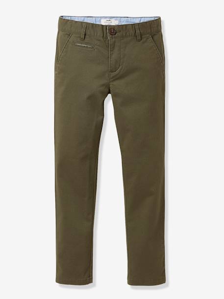 Jungen Chinohose CYRILLUS, Bundweite verstellbar hellbeige+khaki 4