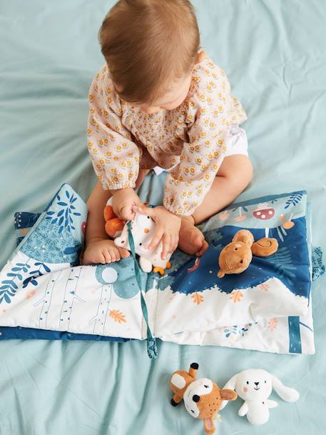 Baby Stoffbuch MÄRCHENWALD mit Kuscheltieren mehrfarbig 2