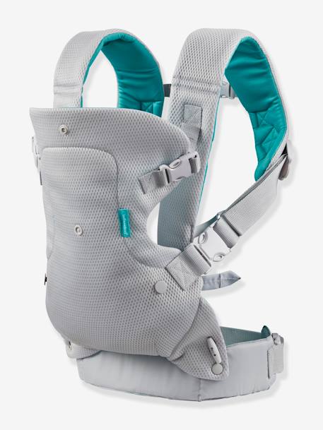 Babytrage Flip Ergo Convertible Air INFANTINO hellgrau/türkis 1