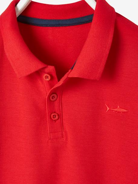 Jungen Poloshirt, kurze Ärmel Oeko-Tex blau+grau meliert+graugrün+hellblau+hellgelb+marine+rot+weiß 24