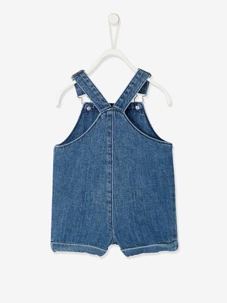 Kurze Baby Latzjeans - blue stone - 4