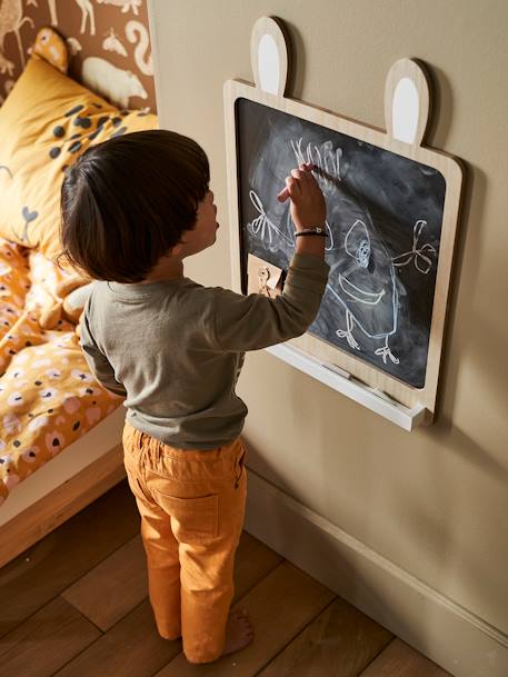 Kinderzimmer Wandtafel HASE schwarz/natur 2