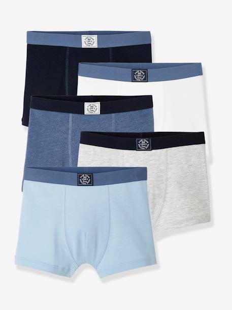 5er-Pack Jungen Boxershorts BASIC Oeko-Tex - pack blau/weiß/grau - 1