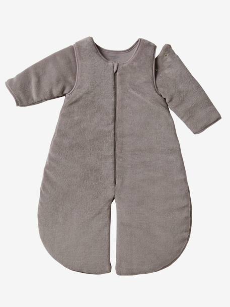 2-in-1 Baby Schlafsack und Overall aus Mikrofaser Oeko-Tex - marine+taupe - 6