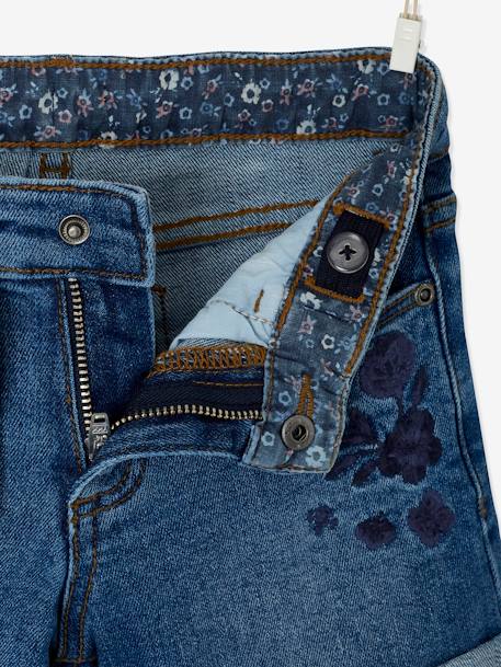 Bestickte Mädchen Jeans-Shorts Oeko-Tex - blue stone+dark blue+double stone - 4