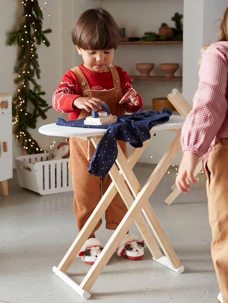 Kinder Bügeltisch aus Holz FSC® weiß/natur 1