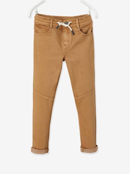 Jungen Hose, Dehnbund mit Kordelzug Oeko Tex beige+nachtblau 1