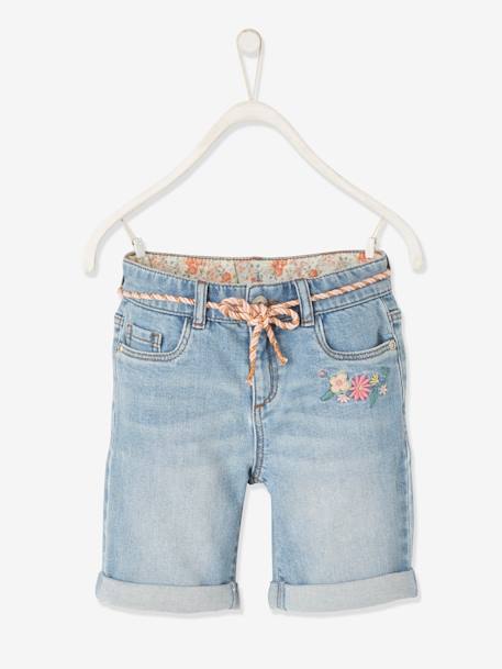 Mädchen Jeans-Shorts, bestickt, Bundweite verstellbar double stone 2