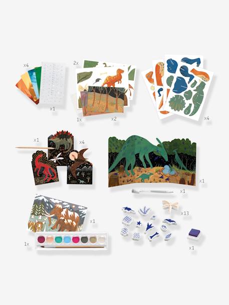 Kinder Kreativ-Set DINO BOX DJECO mehrfarbig 4