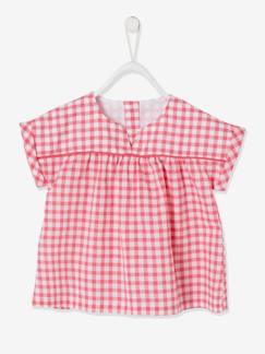 -Mädchen Baby Bluse, Karos oder Blumenprint