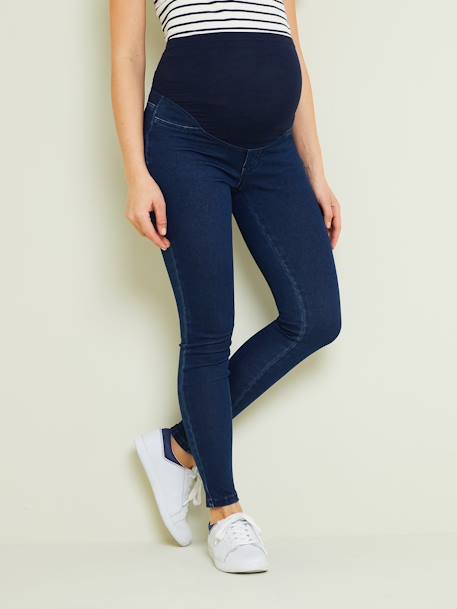 Nahtlose Umstands-Jeggings - dark blue+grau+hellblau - 2