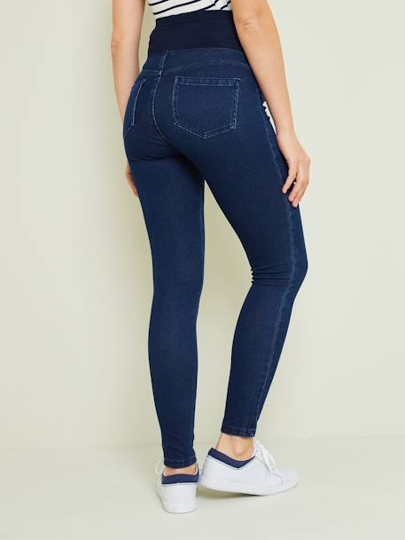 Nahtlose Umstands-Jeggings - dark blue+grau+hellblau - 3