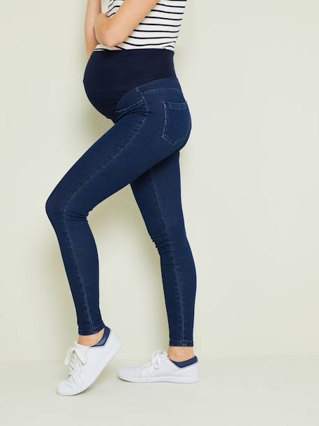 Nahtlose Umstands-Jeggings - dark blue+grau+hellblau - 4