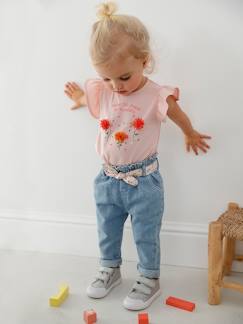 Mädchen Baby Jeans mit Stoffgürtel  [numero-image]