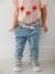 Mädchen Baby Jeans mit Stoffgürtel double stone 2