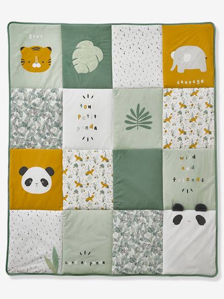 Baby Spieldecke/ Laufstalleinlage PANDAFREUNDE, Patchwork-Design Oeko-Tex - mehrfarbig - 2