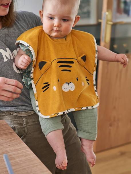 Großes Baby Lätzchen, personalisierbar braun/affe+braun/bär+grün/drache+rosa katze+rosa/lovely leo+senfgelb/tiger+weiß/hase 23