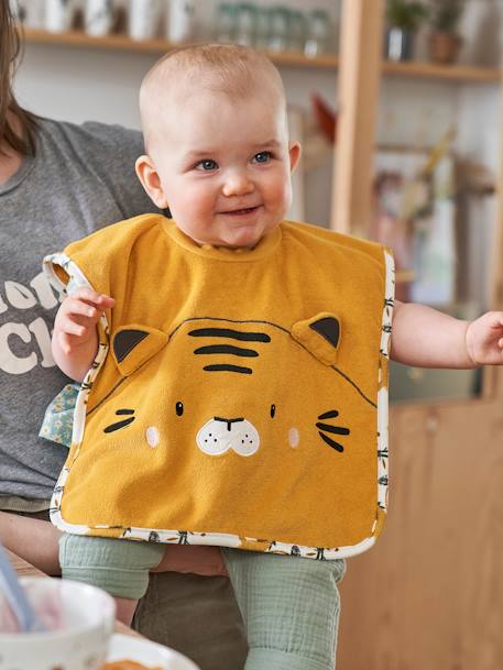 Großes Baby Lätzchen, personalisierbar braun/affe+braun/bär+grün/drache+rosa/lovely leo+senfgelb/tiger+weiß/hase 20