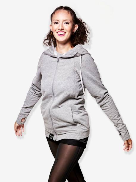 Eltern Trage-Sweatjacke LOVE RADIUS by JPMBB grau meliert+schwarz 3