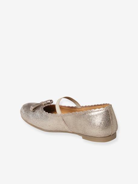 Mädchen Ballerinas - beige metallic+marine+rosa - 6