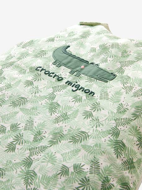 Ärmelloser Baby Schlafsack SWEET CROCO grün bedruckt 3