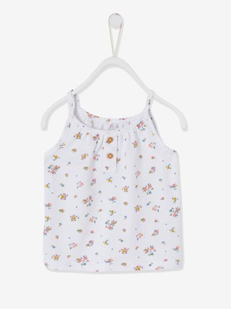 Baby Top Oeko-Tex rosa+weiß geblümt 6