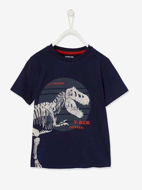 Jungen T-Shirt, Dinosaurier Oeko-Tex dunkelblau+mintgrün 1