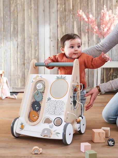 Baby Lauflernwagen PANDAFREUNDE mit Bremse, Holz FSC® mehrfarbig 3