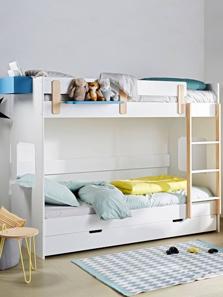 Kinderzimmer 2-in-1 Bettkasten für große Betten, Gästebett - weiß - 2