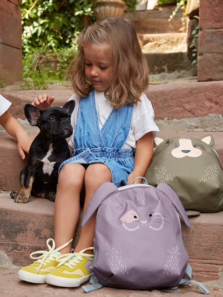 Kindergarten-Rucksack ABOUT FRIENDS LÄSSIG blau+dunkelblau+rosa chinchilla+rot fuchs+violett/hase 27