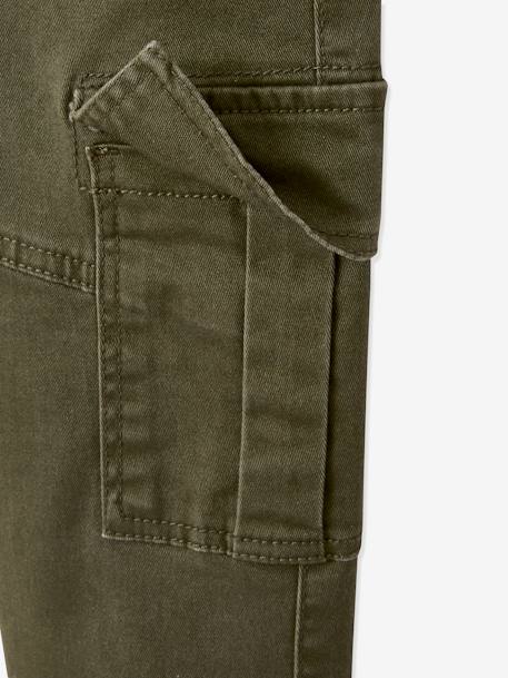 Jungen Cargohose mit Dehnbund Oeko-Tex, Bundweite verstellbar dunkelkhaki+eisblau+graubeige 5