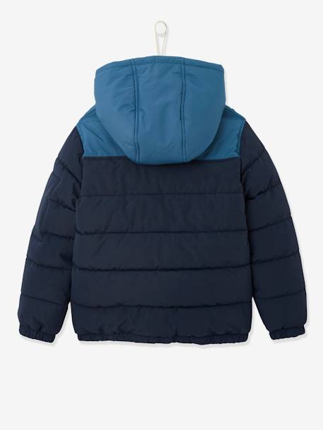 Jungen Steppjacke mit Kapuze, Recycling-Polyester hellbraun+marine+salbeigrün 12