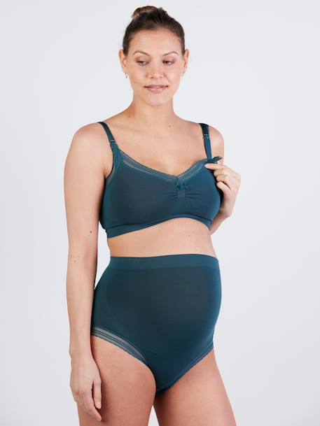 Nahtloses Bustier für Schwangerschaft & Stillzeit MILK CACHE COEUR bordeaux+tanne 6