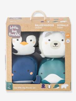 Spielzeug-Baby-Tasten & Greifen-4er-Set Baby Spielbälle DOOBALLS LITTLE BIG FRIENDS