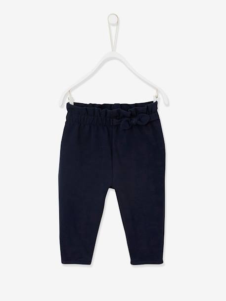 Baby Sweathose, Dehnbund BASIC Oeko-Tex - koralle+nachtblau+tanne - 4