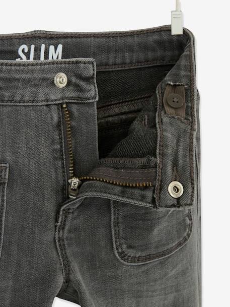 Die UNVERWÜSTLICHE, robuste Mädchen Jeans, Slim-Fit mit Gürtel, Bundweite verstellbar blue stone+grau 13